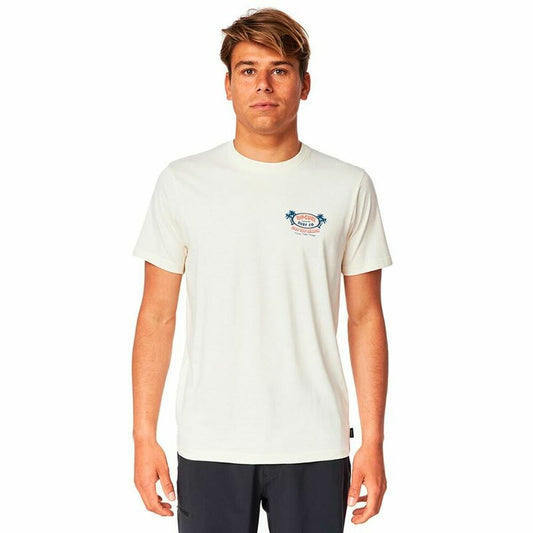 Men’s Short Sleeve T-Shirt Rip Curl FB Tee White