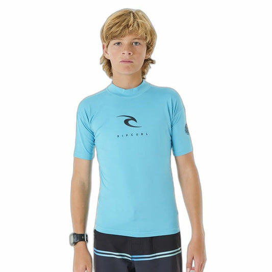 Children’s Short Sleeve T-Shirt Rip Curl Corps L/S Rash Vest  Blue Lycra Surf