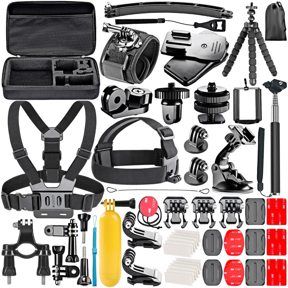 Action Camera Accessories Kit for GoPro Hero 8 Max 7 6 5 4 Black GoPro 2018 Session Fusion DJI AKASO APEMAN Campark SJCAM